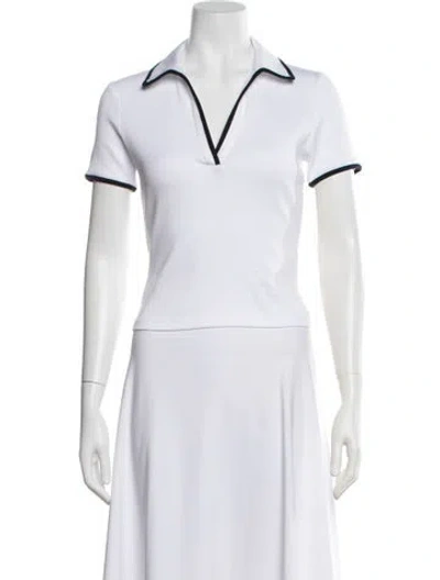 Pre-owned Veronica Beard Short Sleeve Polo W/ Tags In White