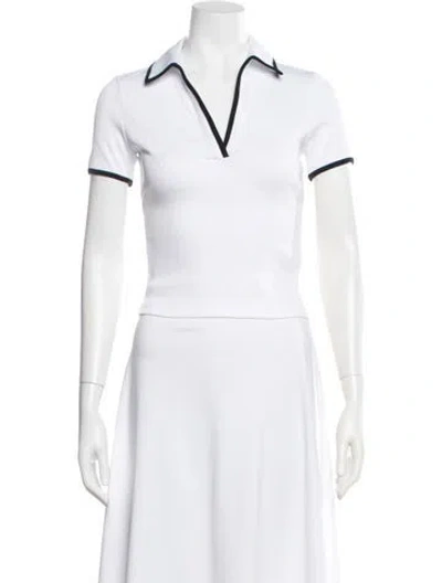 Pre-owned Veronica Beard Short Sleeve Polo W/ Tags In White