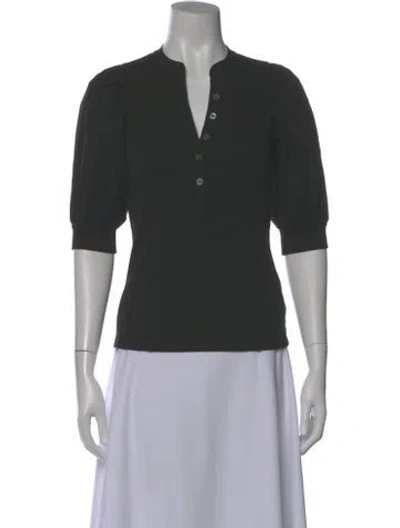 Pre-owned Veronica Beard Short Sleeve Top In Gray