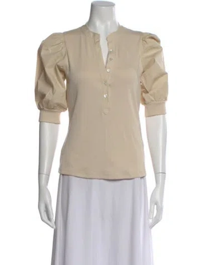 Pre-owned Veronica Beard Short Sleeve Top In White