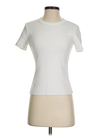 Pre-owned Veronica Beard Short Sleeve T-shirt In Ivory