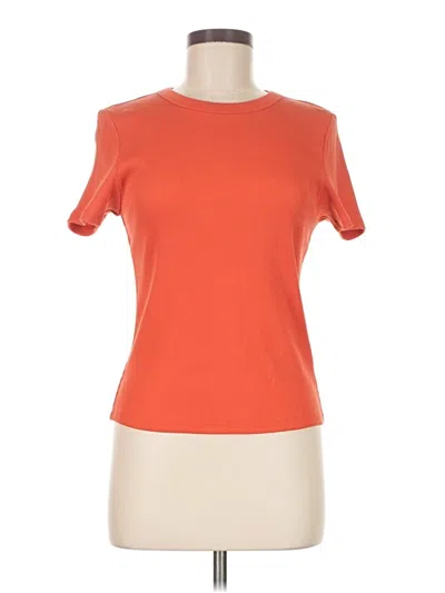 Pre-owned Veronica Beard Short Sleeve T-shirt In Orange