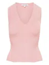 Veronica Beard Sid Knitted Top In Pink