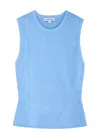 Veronica Beard Sid Ribbed-knit Tank In Blue