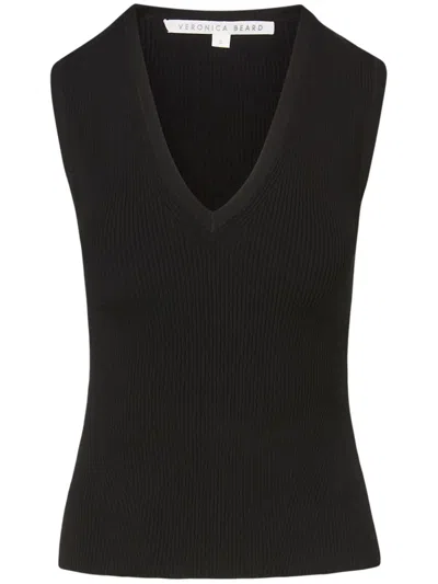 VERONICA BEARD SID RIBBED-KNIT TOP