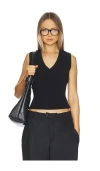 Veronica Beard Sid Sleeveless Pullover Top In Black In Black