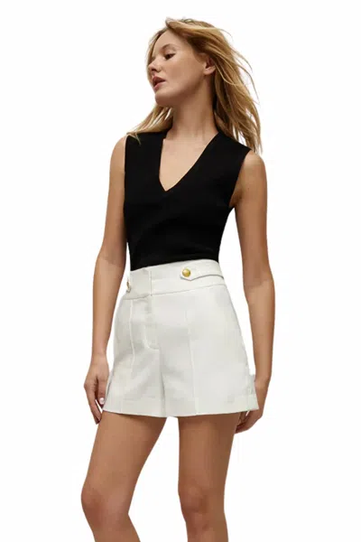 VERONICA BEARD SID SLEEVELESS PULLOVER TOP IN BLACK
