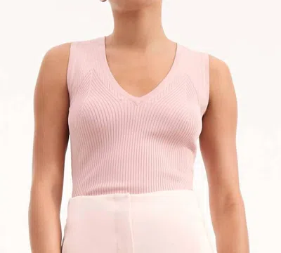 Veronica Beard Sid Sleeveless Pullover Top In Pink Clay