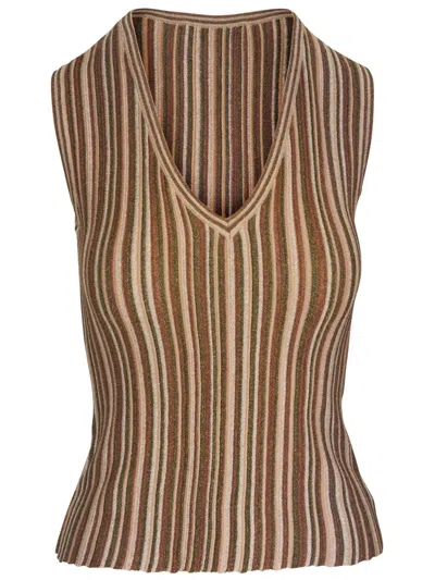 Veronica Beard Sid Tank Top In Brown