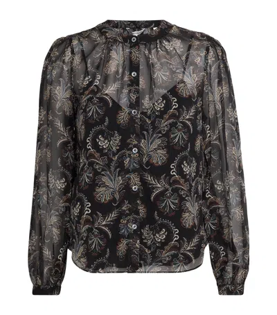 Veronica Beard Silk Ashlynn Blouse In Yellow