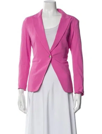 Pre-owned Veronica Beard Silk Blazer In Pink