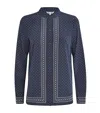 Veronica Beard Silk-blend Lex Blouse In Blue