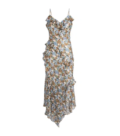 Veronica Beard Silk Floral Avenel Midi Dress