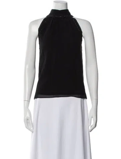 Pre-owned Veronica Beard Silk Halterneck Top W/ Tags In Black