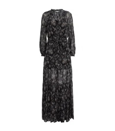 Veronica Beard Silk Isra Maxi Dress In Black