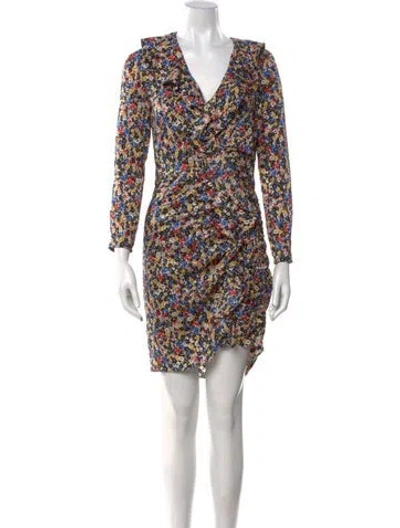 Pre-owned Veronica Beard Silk Knee-length Dress In Black
