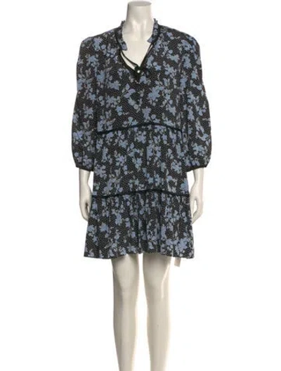 Pre-owned Veronica Beard Silk Knee-length Dress In Black