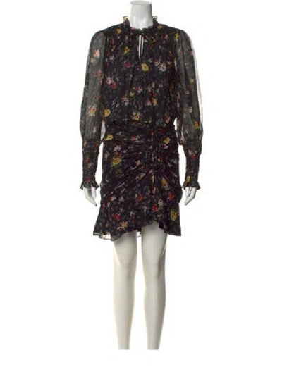 Pre-owned Veronica Beard Silk Knee-length Dress In Black