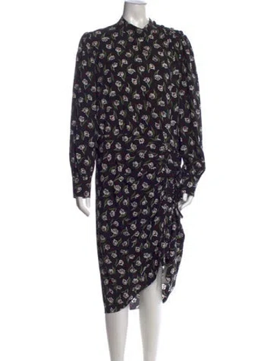 Pre-owned Veronica Beard Silk Knee-length Dress In Black