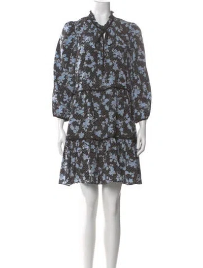 Pre-owned Veronica Beard Silk Knee-length Dress In Black