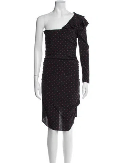 Pre-owned Veronica Beard Silk Knee-length Dress In Black