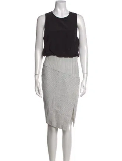 Pre-owned Veronica Beard Silk Knee-length Dress In Black