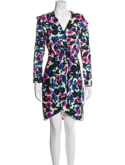 Pre-owned Veronica Beard Silk Knee-length Dress In Blue