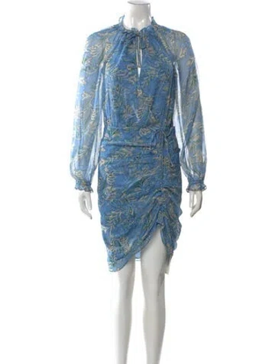 Pre-owned Veronica Beard Silk Knee-length Dress In Blue