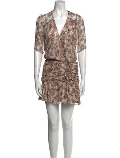 Pre-owned Veronica Beard Silk Knee-length Dress In Brown