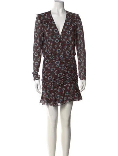 Pre-owned Veronica Beard Silk Knee-length Dress In Brown