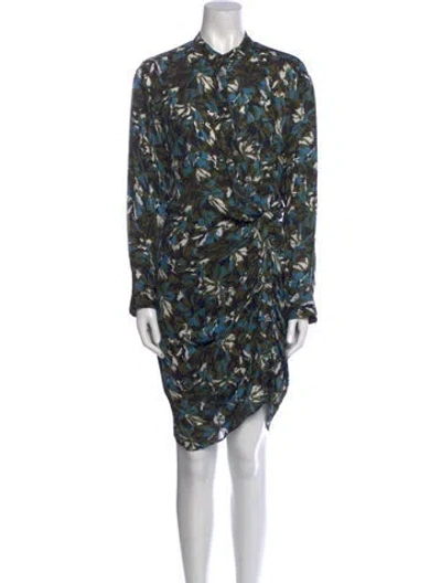 Pre-owned Veronica Beard Silk Knee-length Dress In Green