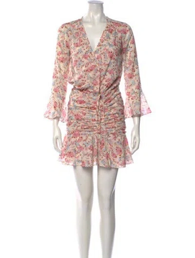Pre-owned Veronica Beard Silk Knee-length Dress In Neutrals