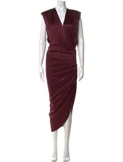 Pre-owned Veronica Beard Silk Knee-length Dress In Purple