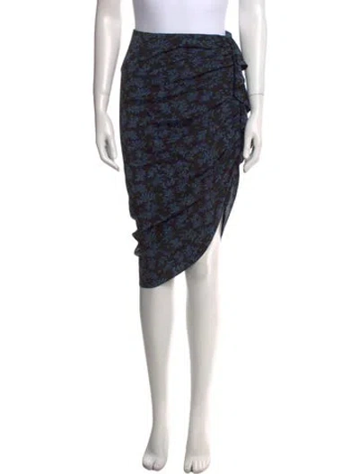 Pre-owned Veronica Beard Silk Knee-length Skirt In Black