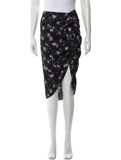 Pre-owned Veronica Beard Silk Knee-length Skirt In Black
