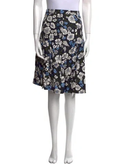 Pre-owned Veronica Beard Silk Knee-length Skirt In Blue