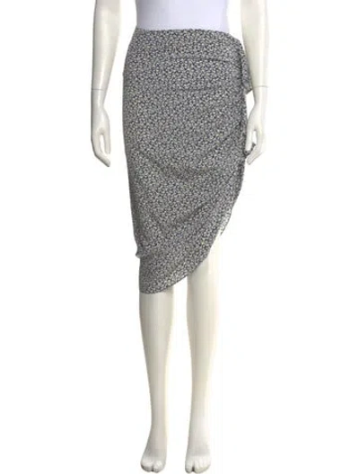 Pre-owned Veronica Beard Silk Knee-length Skirt In Blue