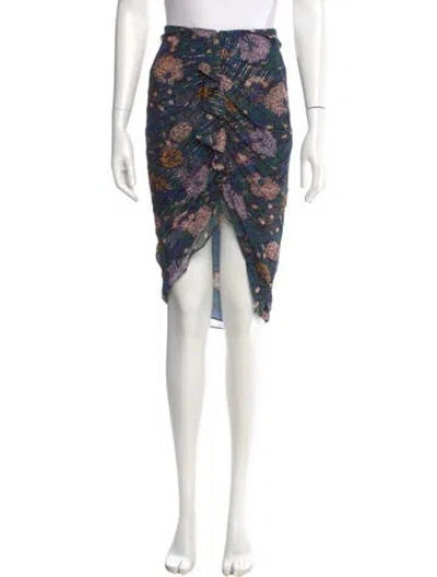 Pre-owned Veronica Beard Silk Knee-length Skirt In Blue