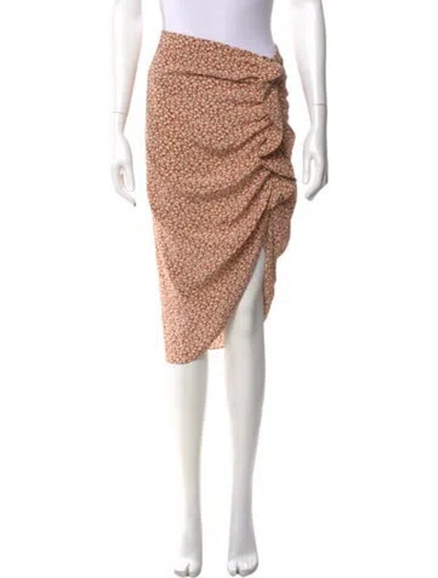 Pre-owned Veronica Beard Silk Knee-length Skirt In Brown