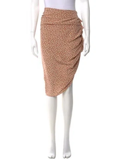 Pre-owned Veronica Beard Silk Knee-length Skirt In Brown