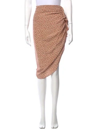 Pre-owned Veronica Beard Silk Knee-length Skirt In Brown