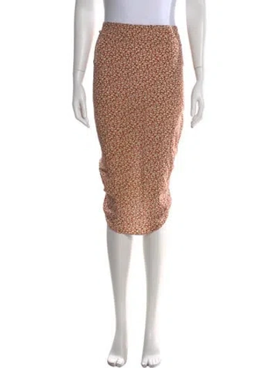 Pre-owned Veronica Beard Silk Knee-length Skirt In Brown