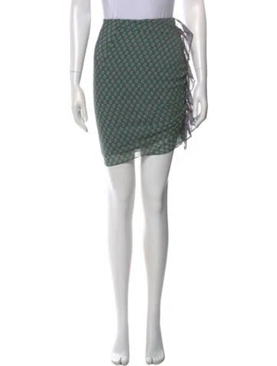 Pre-owned Veronica Beard Silk Knee-length Skirt In Green