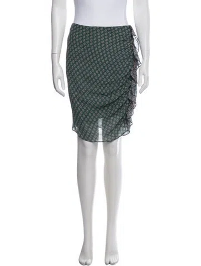 Pre-owned Veronica Beard Silk Knee-length Skirt In Green