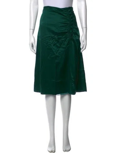 Pre-owned Veronica Beard Silk Knee-length Skirt In Green
