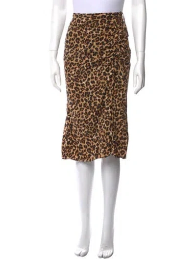 Pre-owned Veronica Beard Silk Knee-length Skirt In Neutral