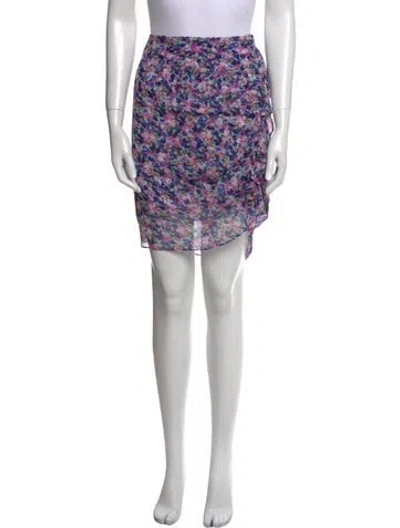 Pre-owned Veronica Beard Silk Knee-length Skirt In Purple