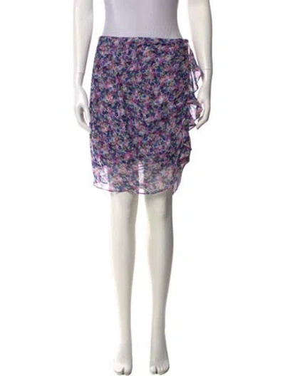 Pre-owned Veronica Beard Silk Knee-length Skirt In Purple
