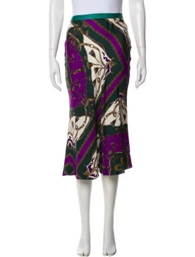 Pre-owned Veronica Beard Silk Knee-length Skirt In Purple