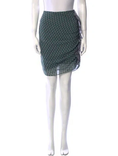 Pre-owned Veronica Beard Silk Knee-length Skirt W/ Tags In Green